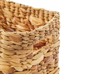 Set of 3 Natural Water Hyacinth Storage Baskets | Lidi