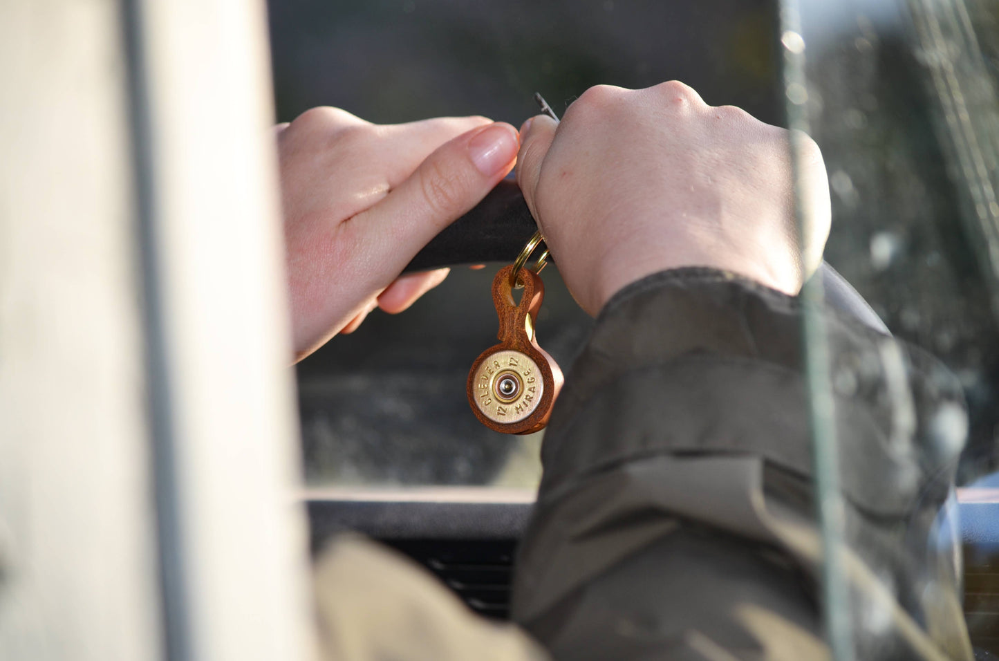 Boult Upcycled Shotgun Cartridge Key Ring with Leather Strap