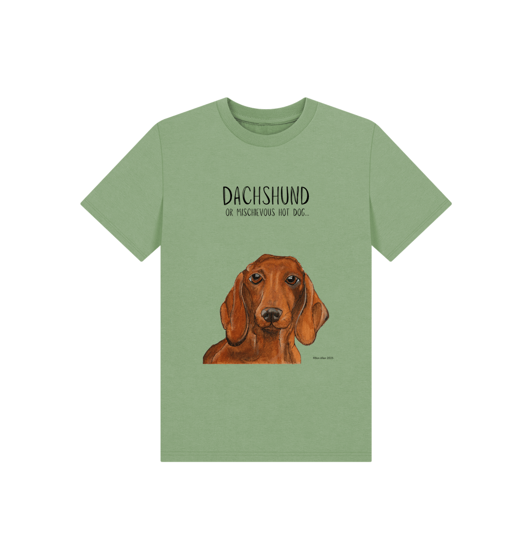 Mischievous Hot Dog Kids' T-Shirt – Small Pup, Big Attitude!