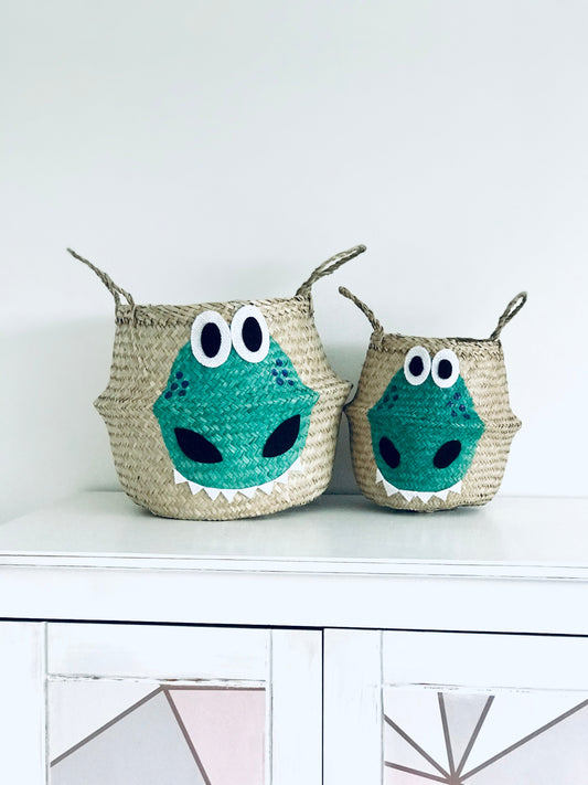 Green Dinosaur Basket - Small