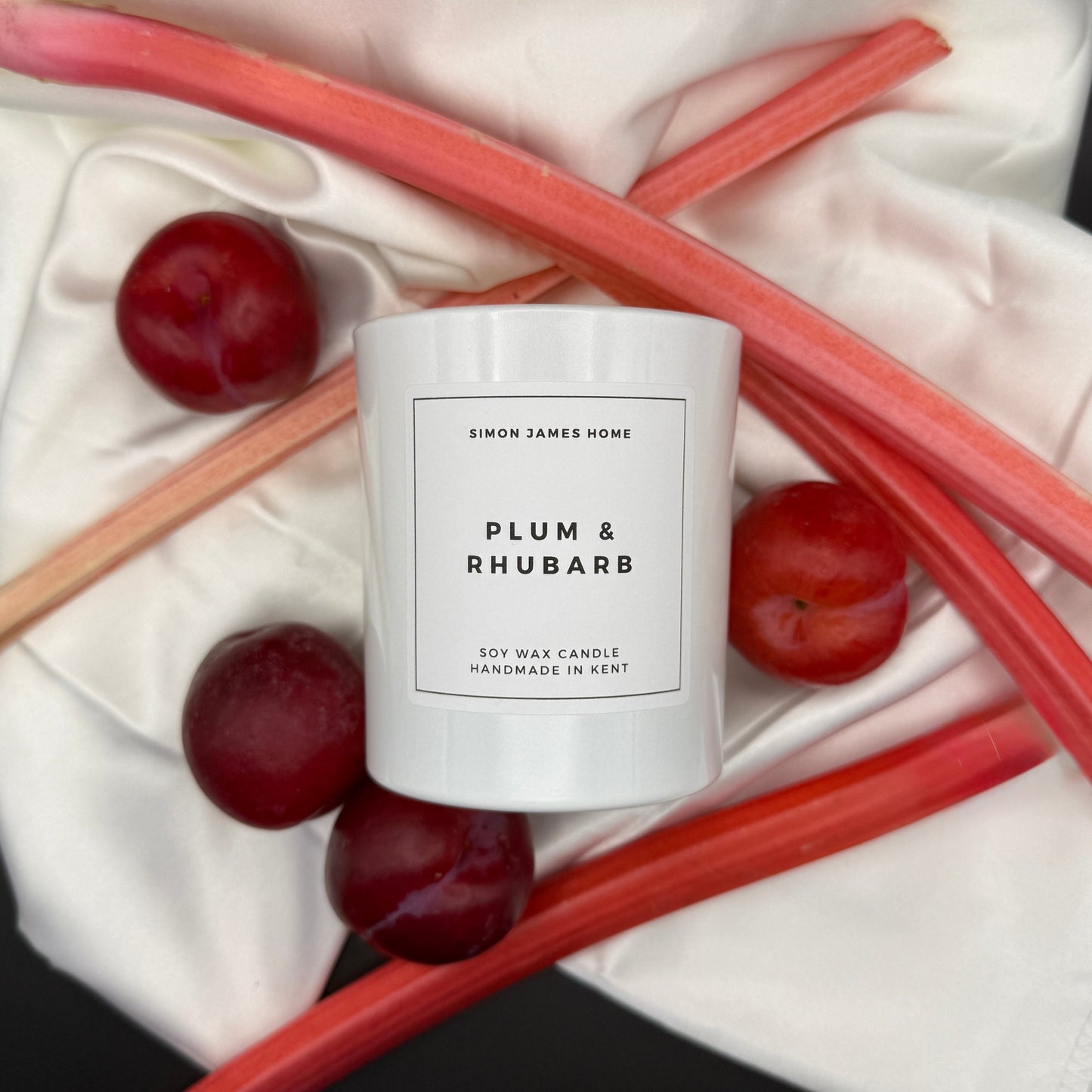 Plum & Rhubarb Handmade Soy Wax Candle