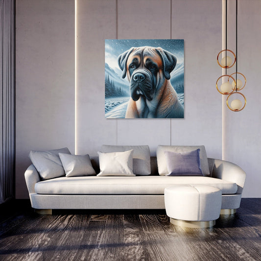 Winter's Guardian Bullmastiff Canvas