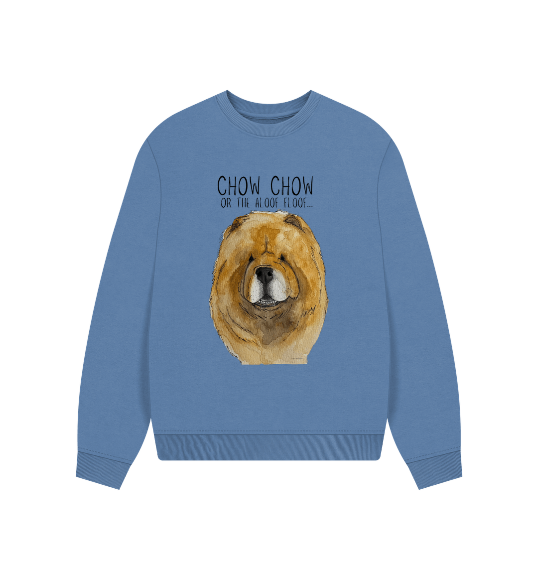 Snuggle in Style – Red Chow Chow Ladies Oversized Sweatshirt!