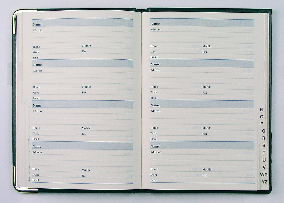 Classic - A5 Telephone / Address Book - Black (9000V)