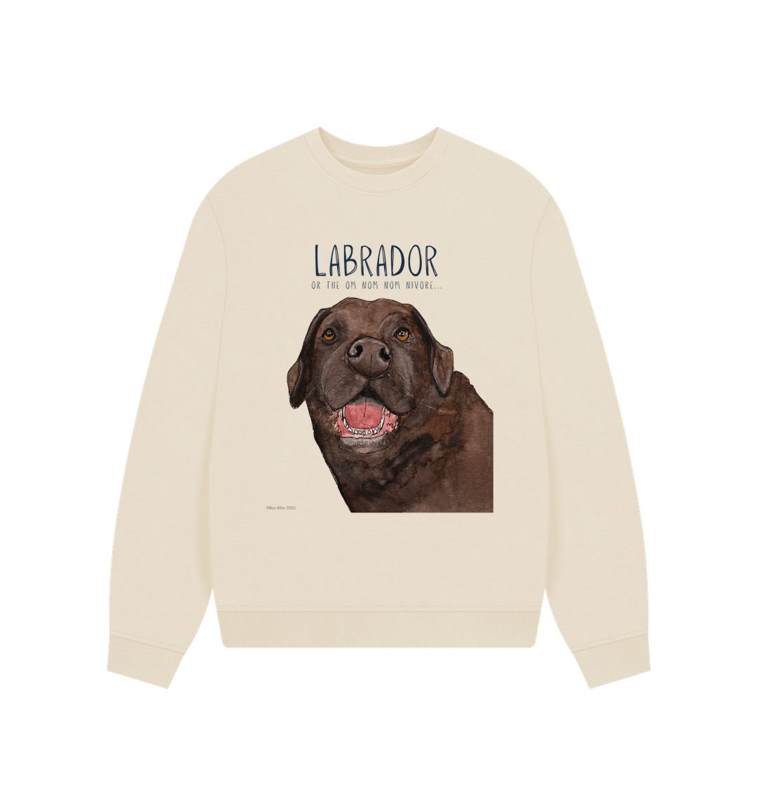Will Sit for Snacks: The Chocolate LabradorOversized Sweatshirt