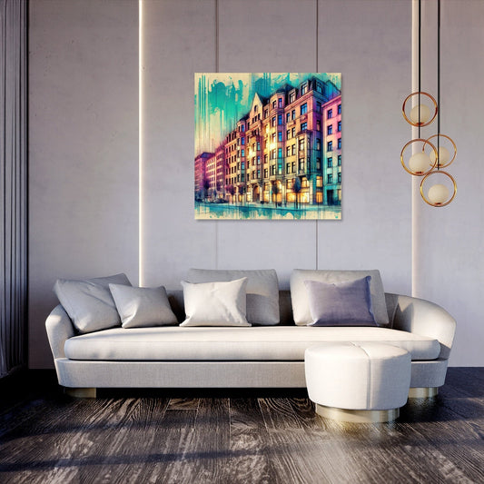 Neighbouring Buildings Harmony Canvas