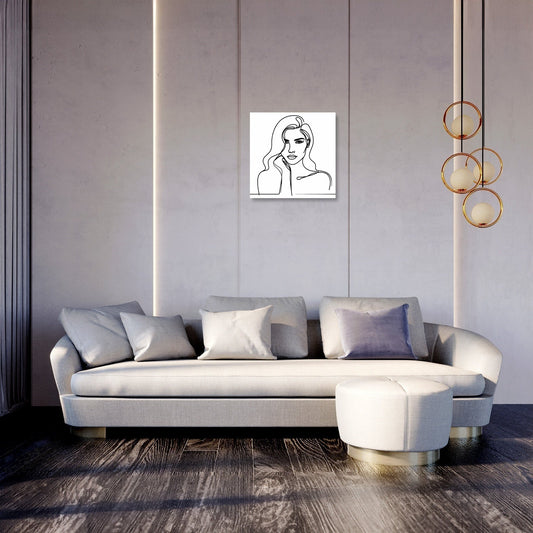 Woman:Line Simplicity Canvas