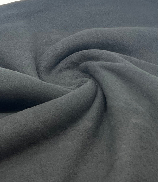 Black Plain Anti-Pil Polar Fleece Fabric Blanket Loungewear