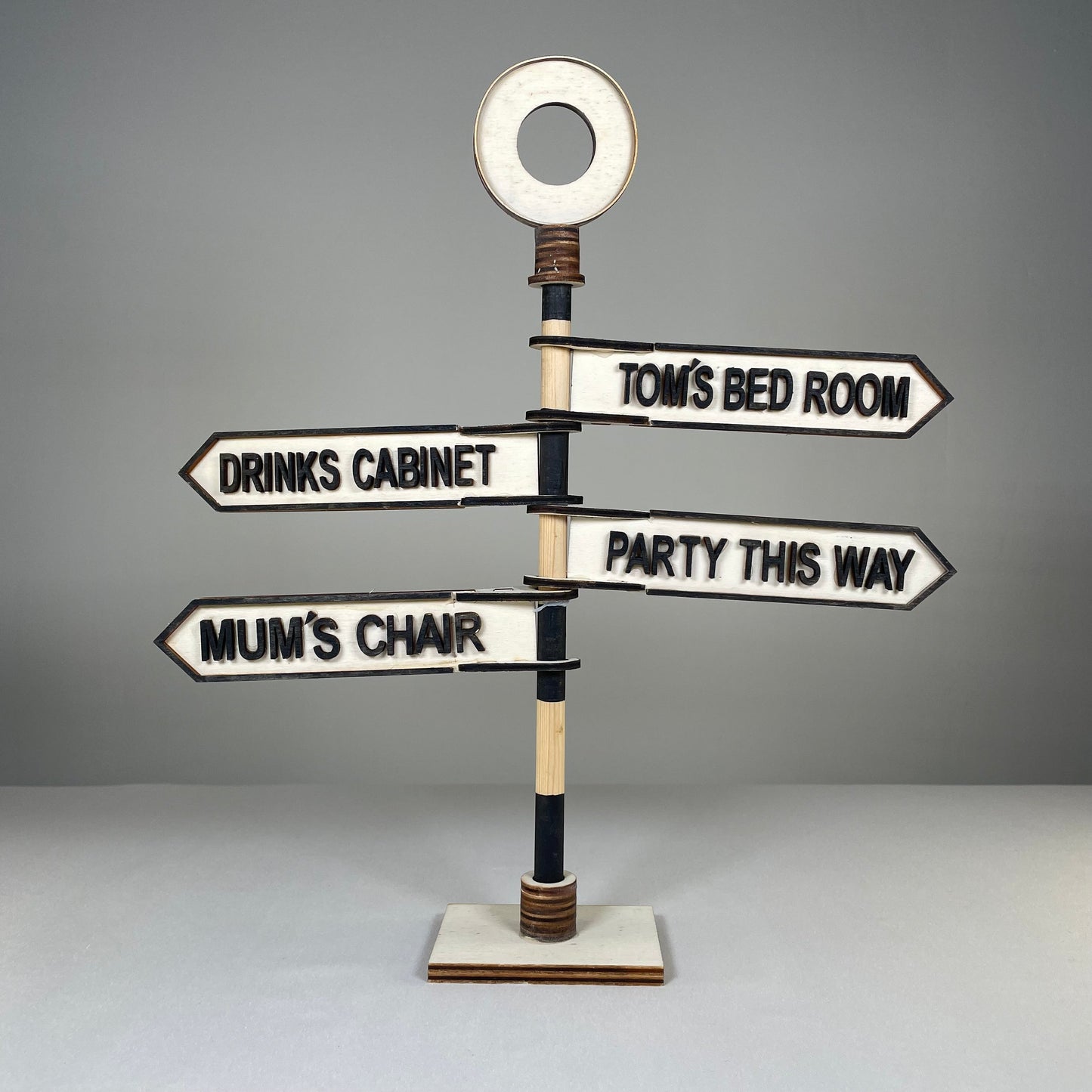 Traditional Direction Sign - Handmade Ornament by Curious Rabbit ®