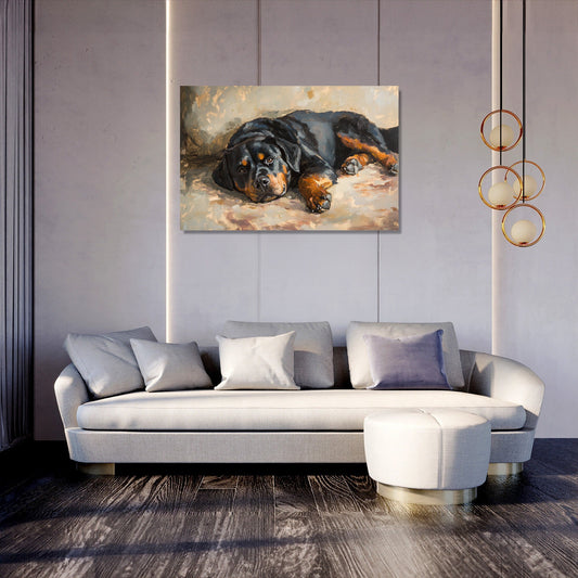 Rottweiler Rest Canvas