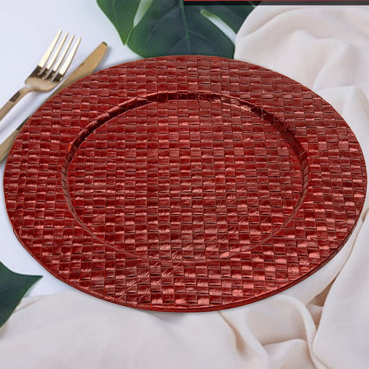 Pandanus Red Charger Plate