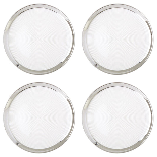 Ida Set of Four 32cm Dia Embossed Coupe Charger Plates