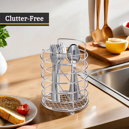 Soren Chrome 4 Section Cutlery Caddy