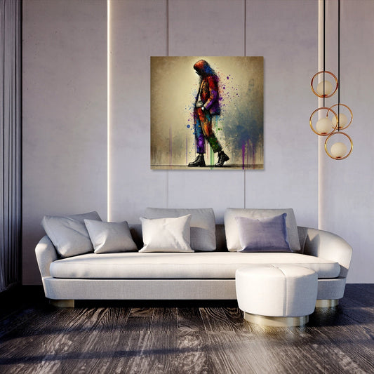 Vibrant Silhouette Art Canvas
