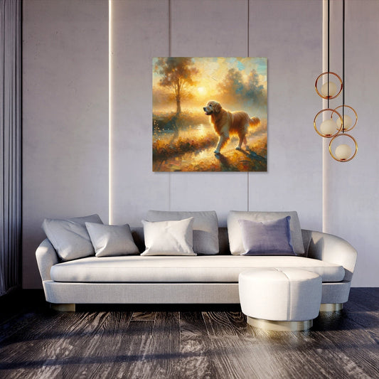Golden Sunrise Stroll Canvas