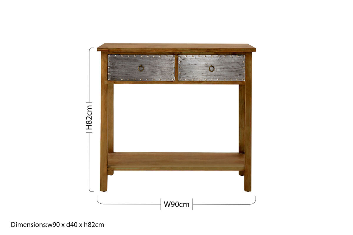 Natural Console Table with Two Drawers | Shoreditch