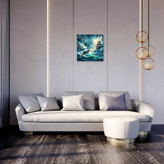 Dolphin Ocean Vista Canvas