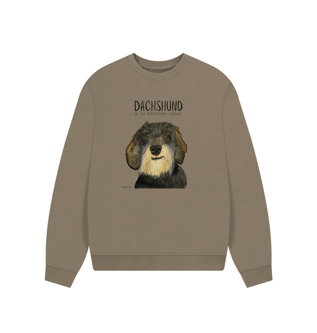 Comfy, Cozy, & Cute: The Wire Haired Dachshund Oversized Sweatshirt"