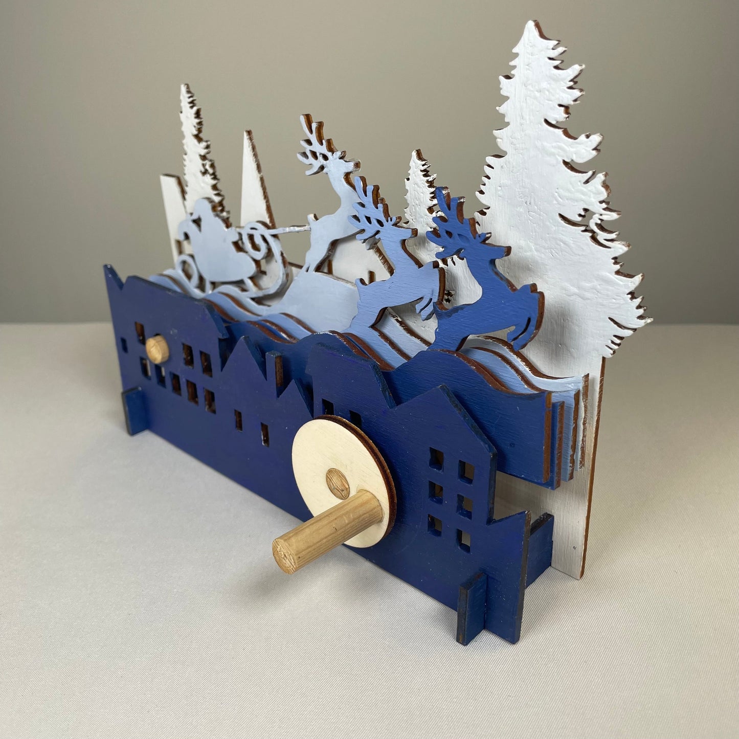 Mechanical Santa Sleigh Model - Flatpack Model Kit by Curious Rabbit ®