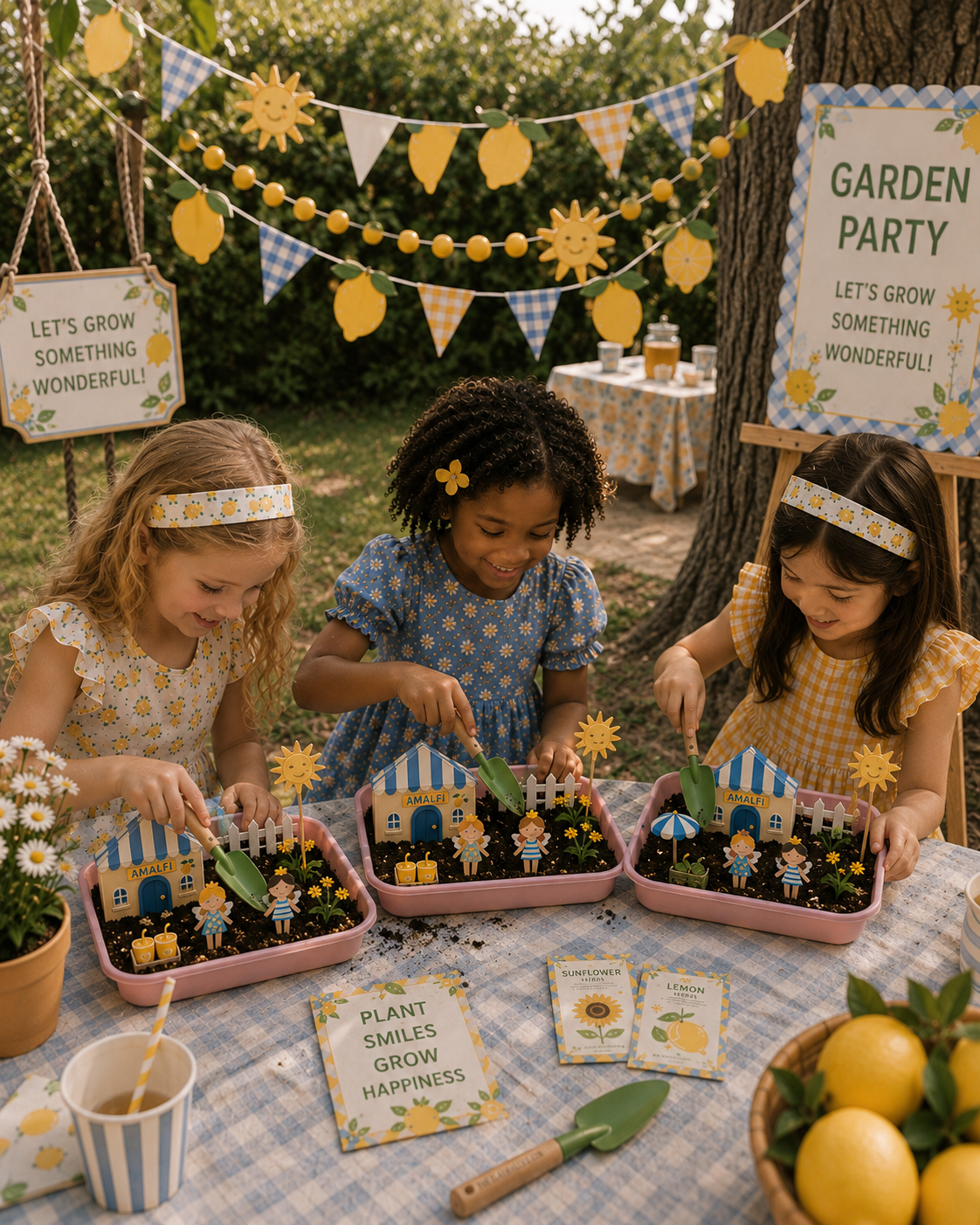 Fairy Garden Starter Kit (Apron,Tray, Shovel, Fairies, Soil & Seeds)