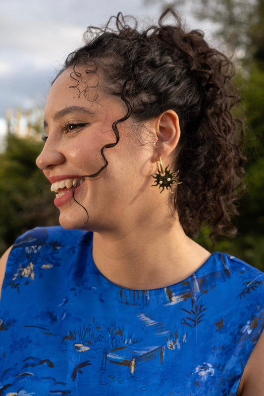 Peaceful Sun Hoop Earrings