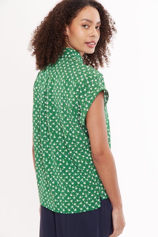 Abinaya Marguerite Print Short Sleeve Shirt
