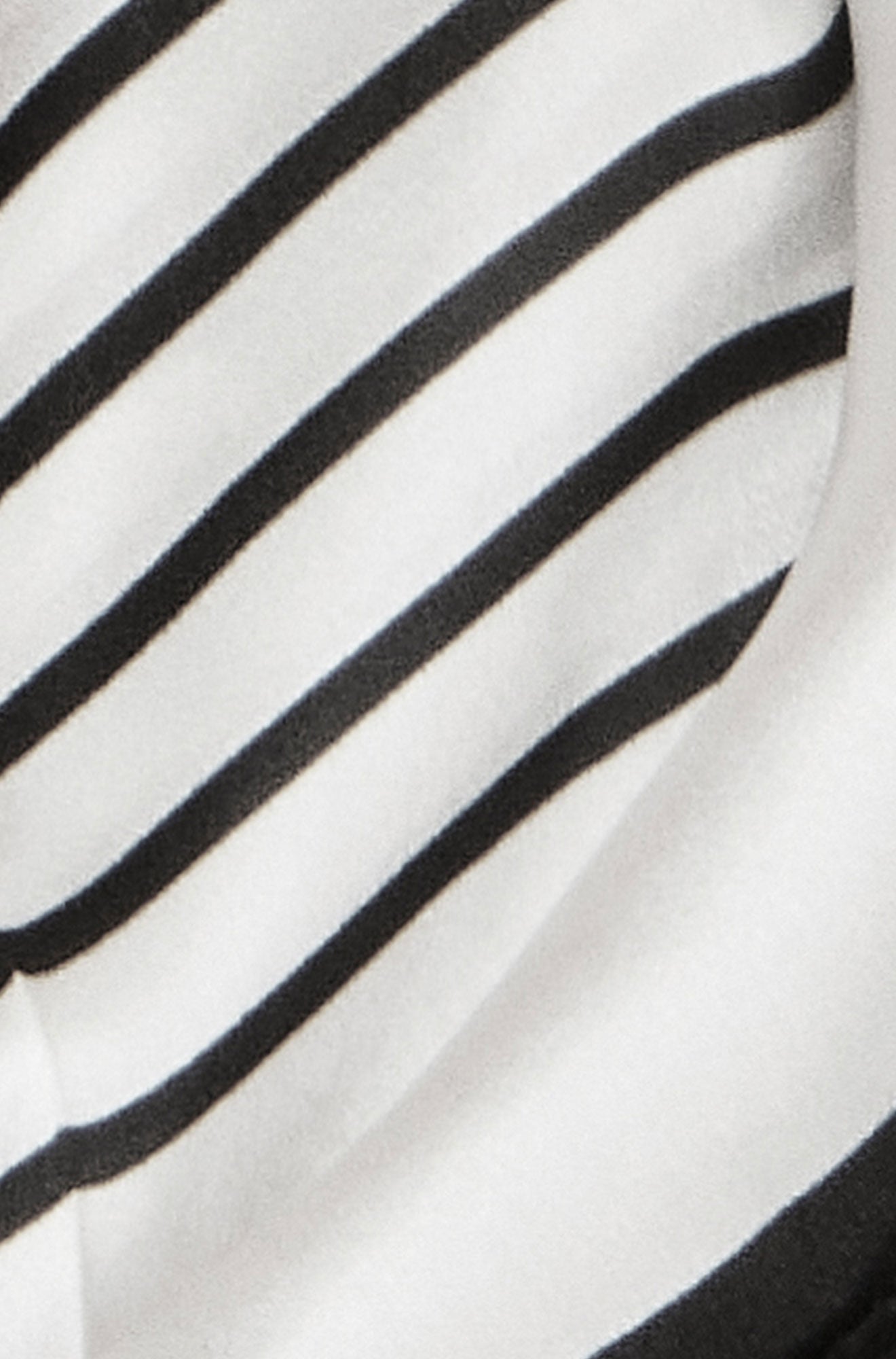 Yumi Ivory 100% Silk Butterfly Stripe Scarf