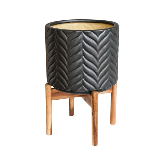 TheFoalyard Ivyline Aspen Chevron Mercury Planter