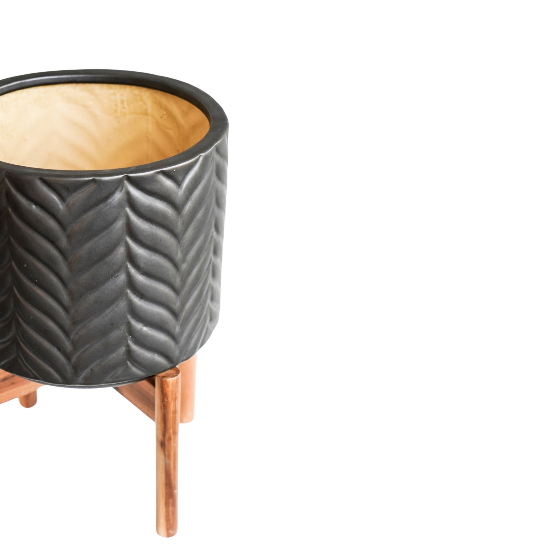TheFoalyard Ivyline Aspen Chevron Mercury Planter