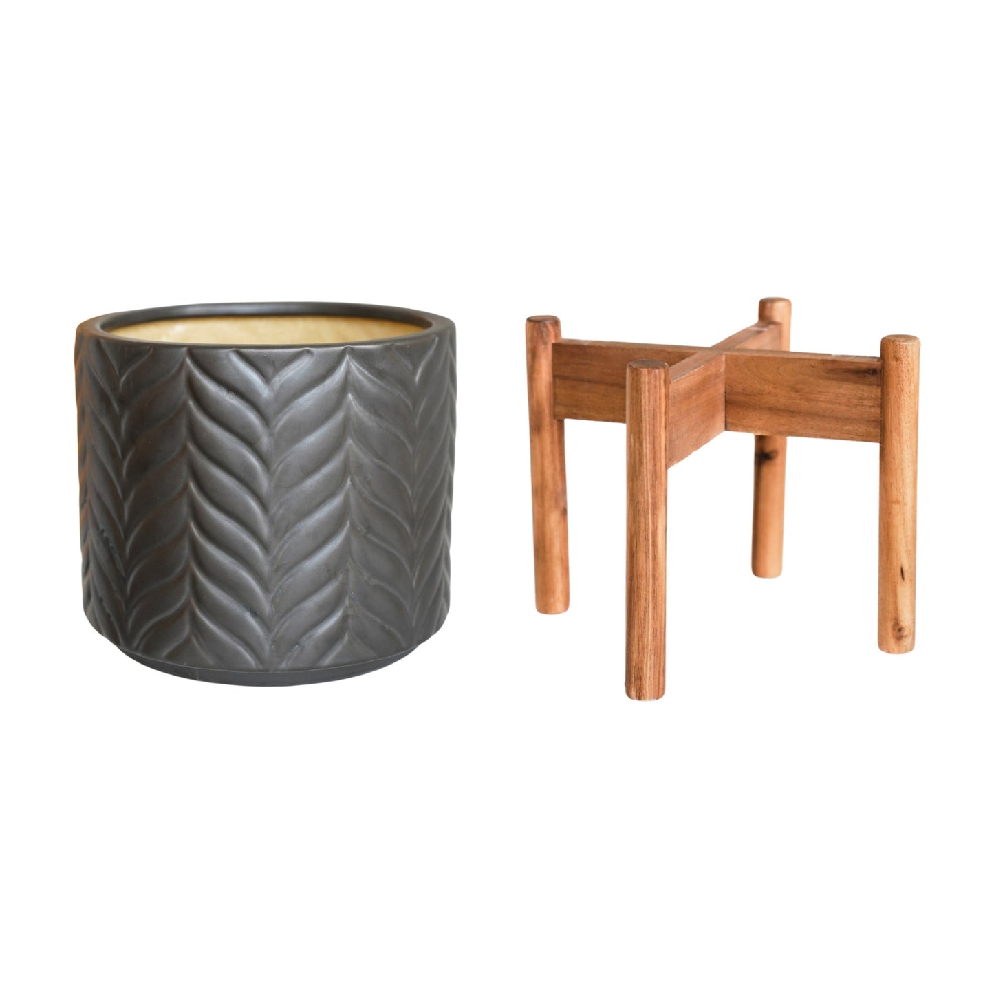 TheFoalyard Ivyline Aspen Chevron Mercury Planter