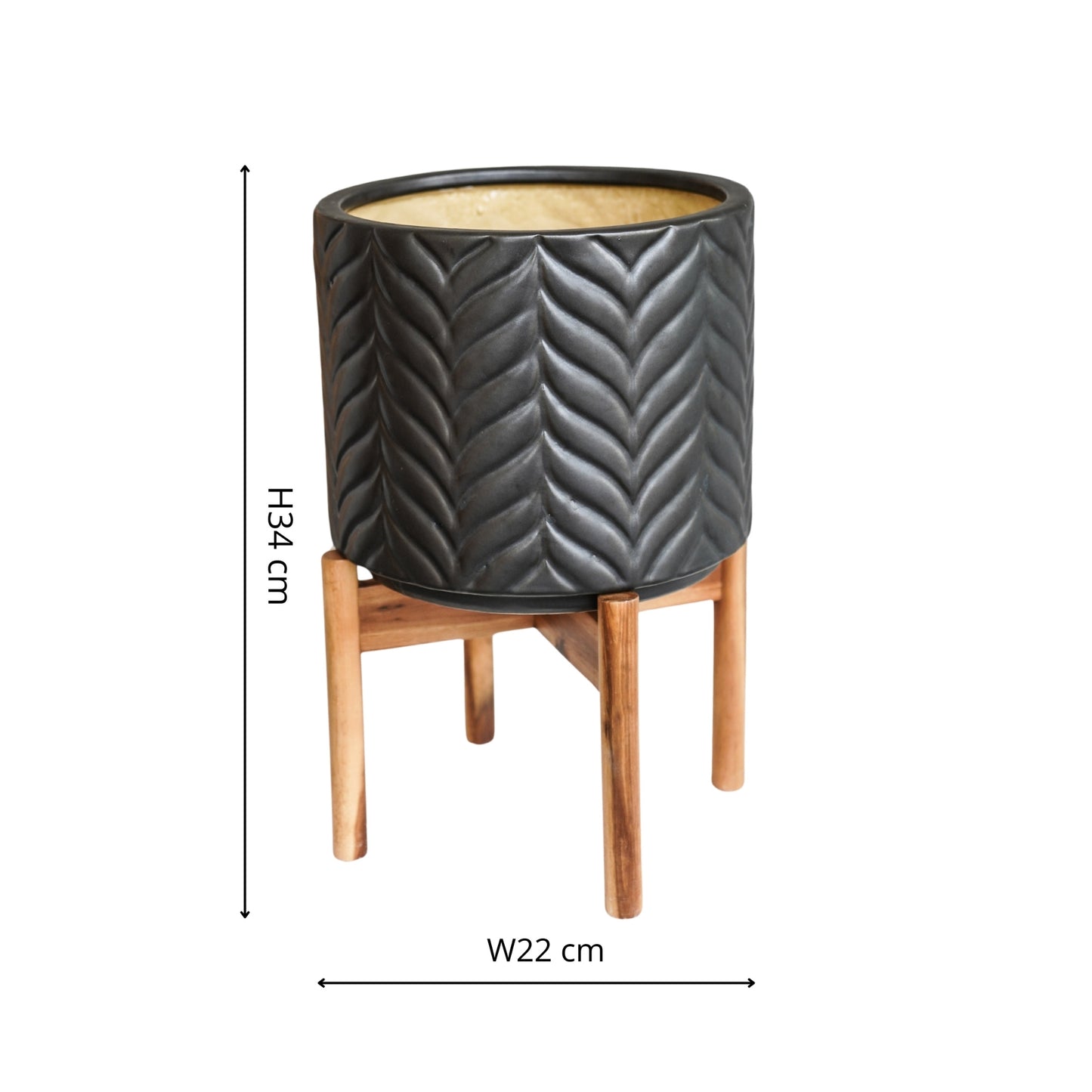 TheFoalyard Ivyline Aspen Chevron Mercury Planter