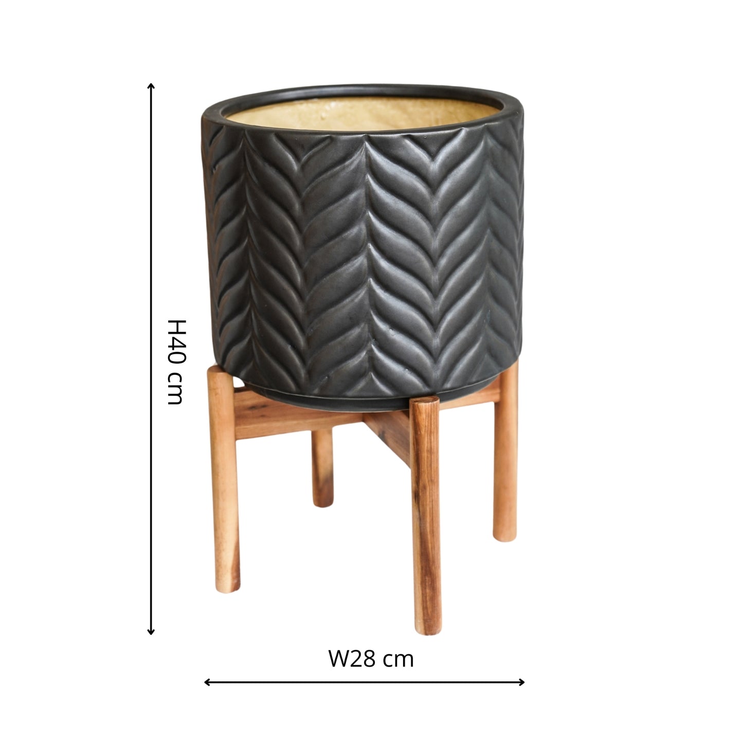 TheFoalyard Ivyline Aspen Chevron Mercury Planter