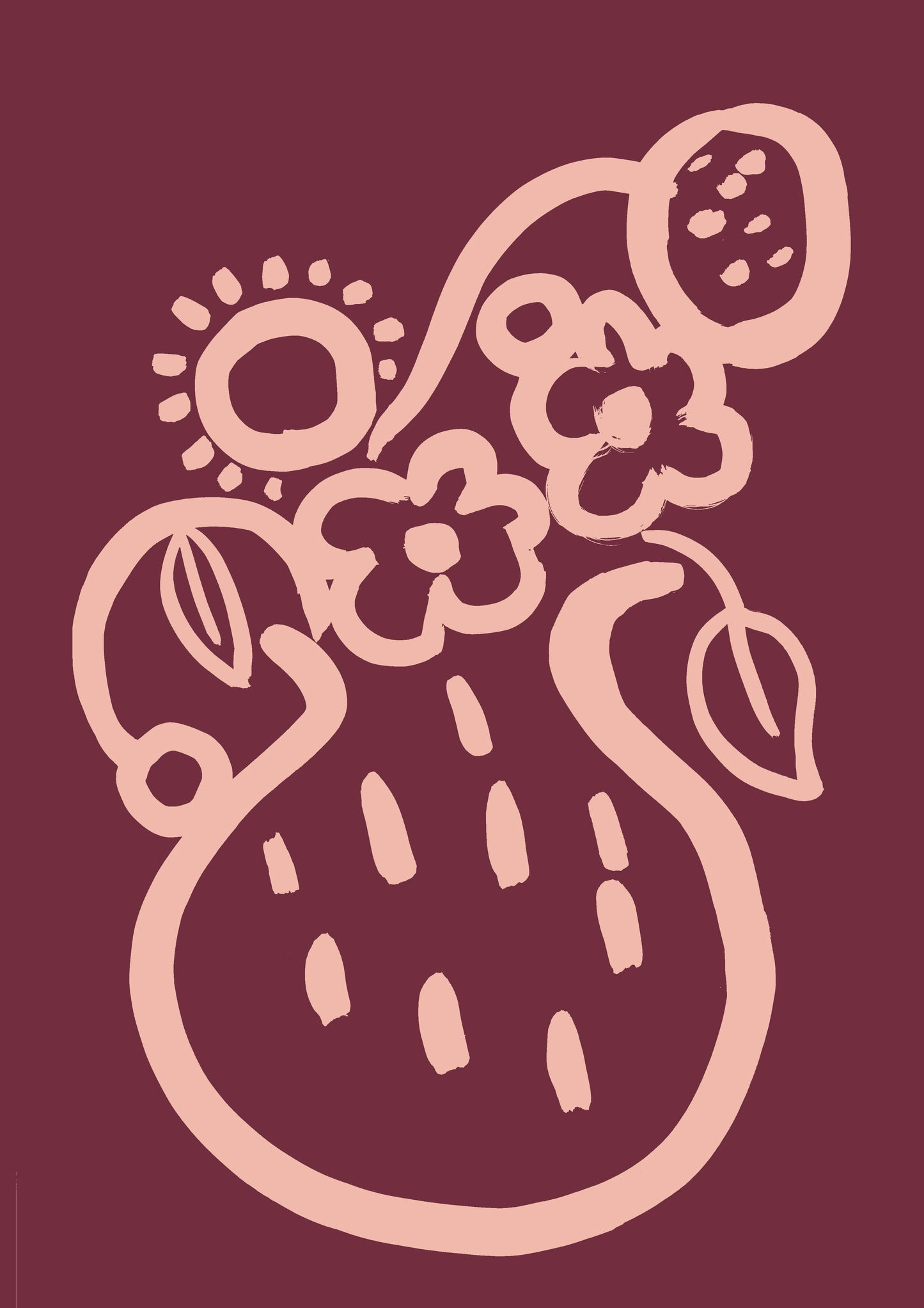 Vase print - Plum + Blush