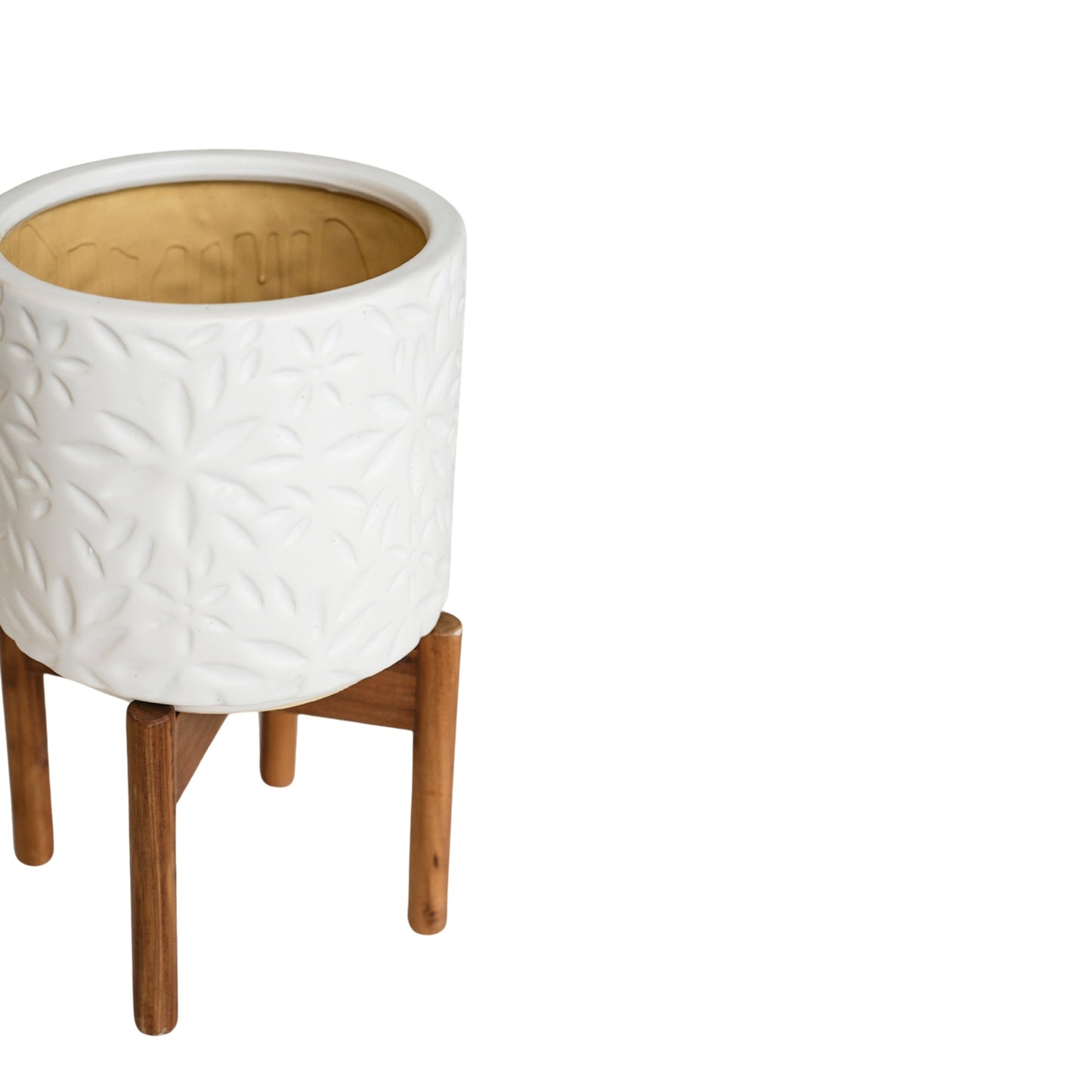 TheFoalyard Ivyline Aspen Flower White Planter