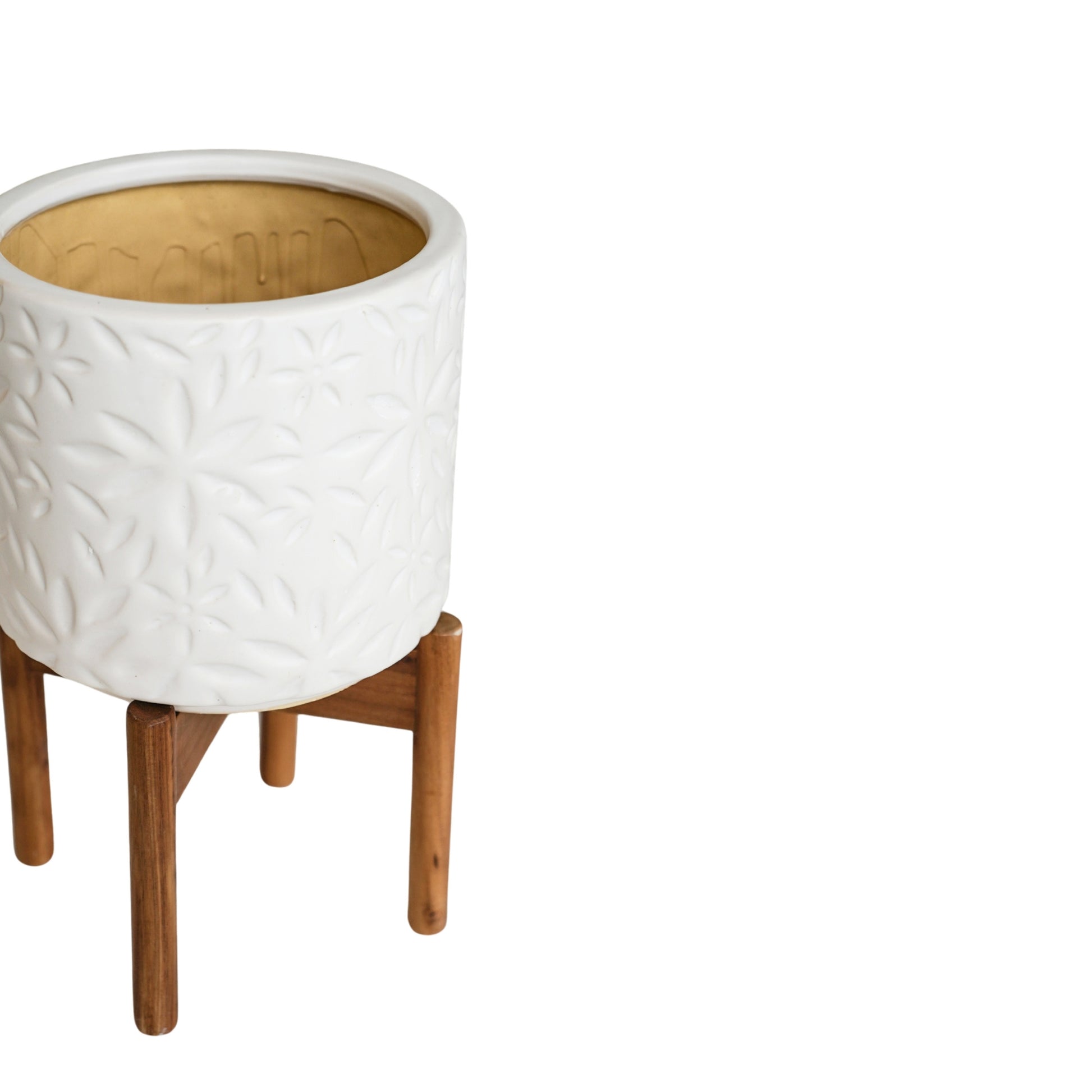 TheFoalyard Ivyline Aspen Flower White Planter