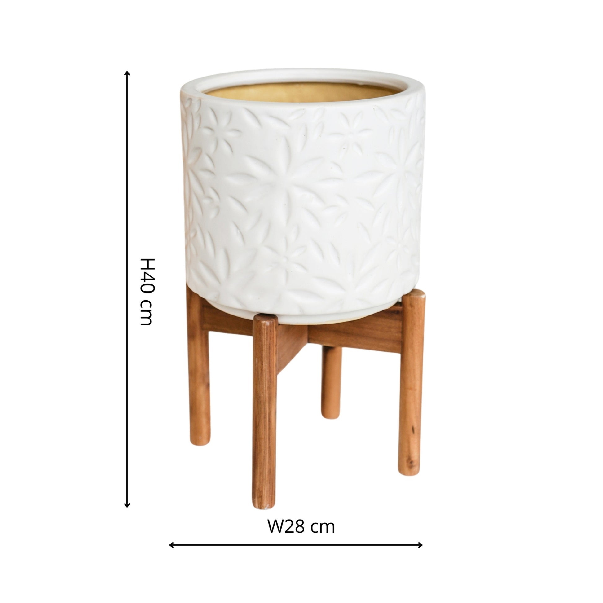 TheFoalyard Ivyline Aspen Flower White Planter