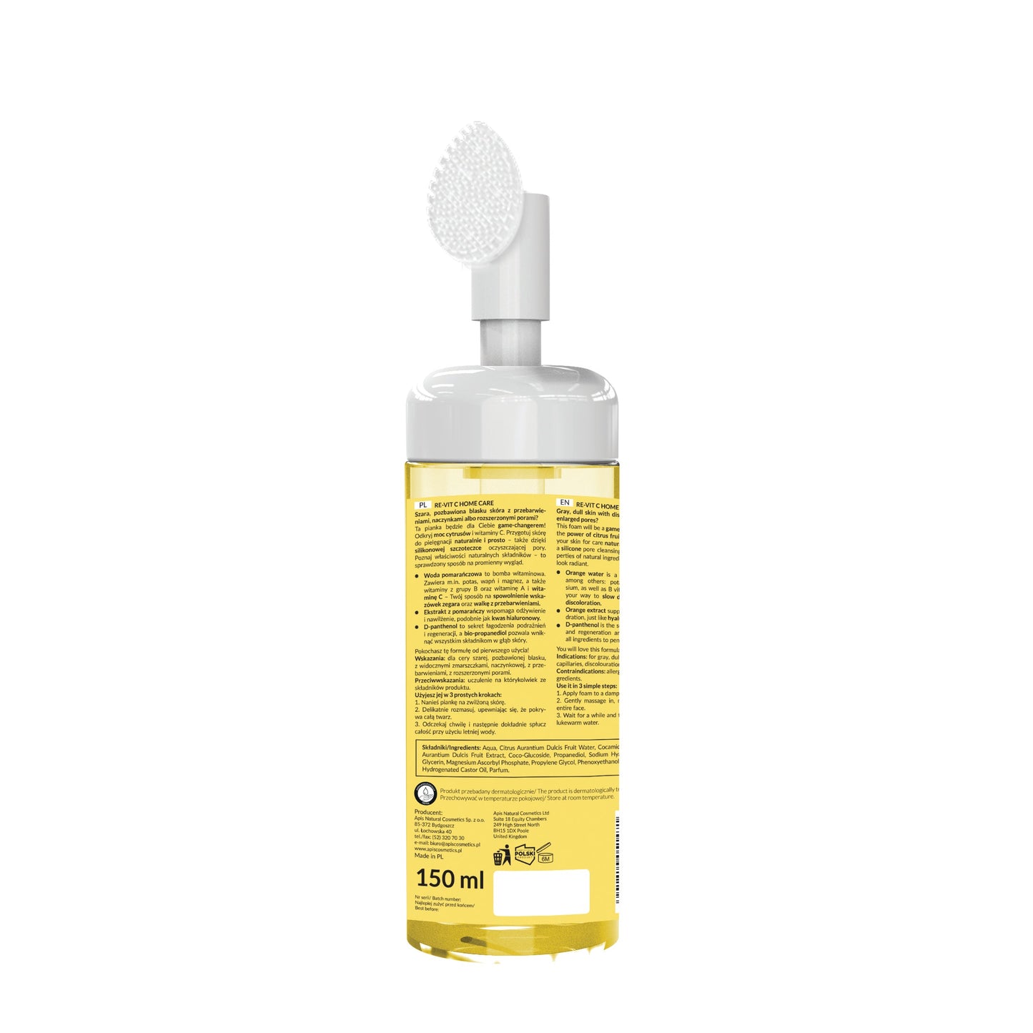 APIS Re‑Vit C Brightening Vitamin C Facial Cleansing Foam | 150 ml