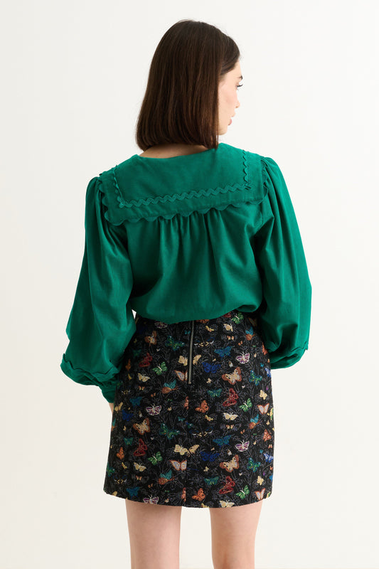 Aubin Butterfly Ball Jacquard Mini A-Line Skirt – Multicoloured