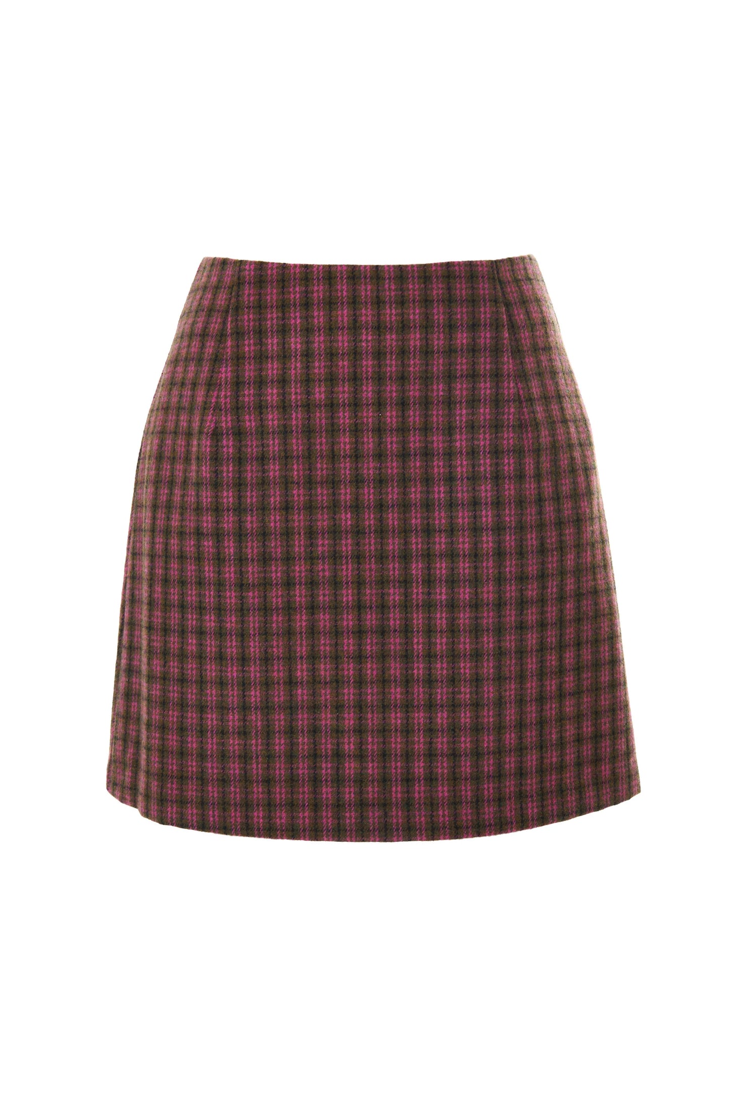 Aubin Wyoming Check A-Line Mini Skirt - Pink