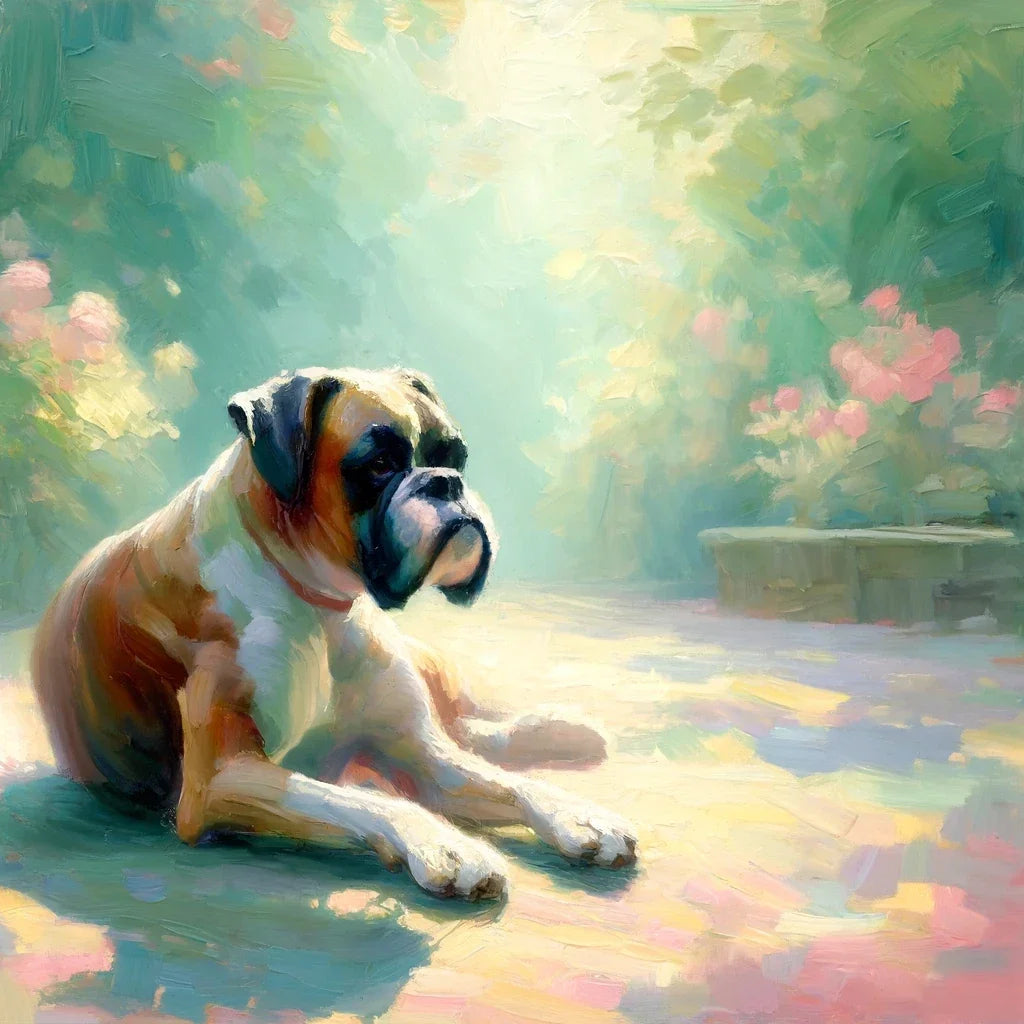 A Tranquil Moment Boxer Dog Canvas
