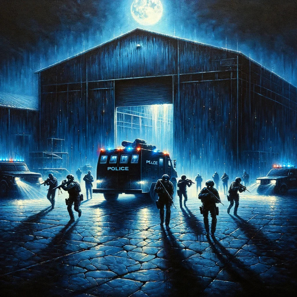 Abandoned Warehouse Raid Canvas