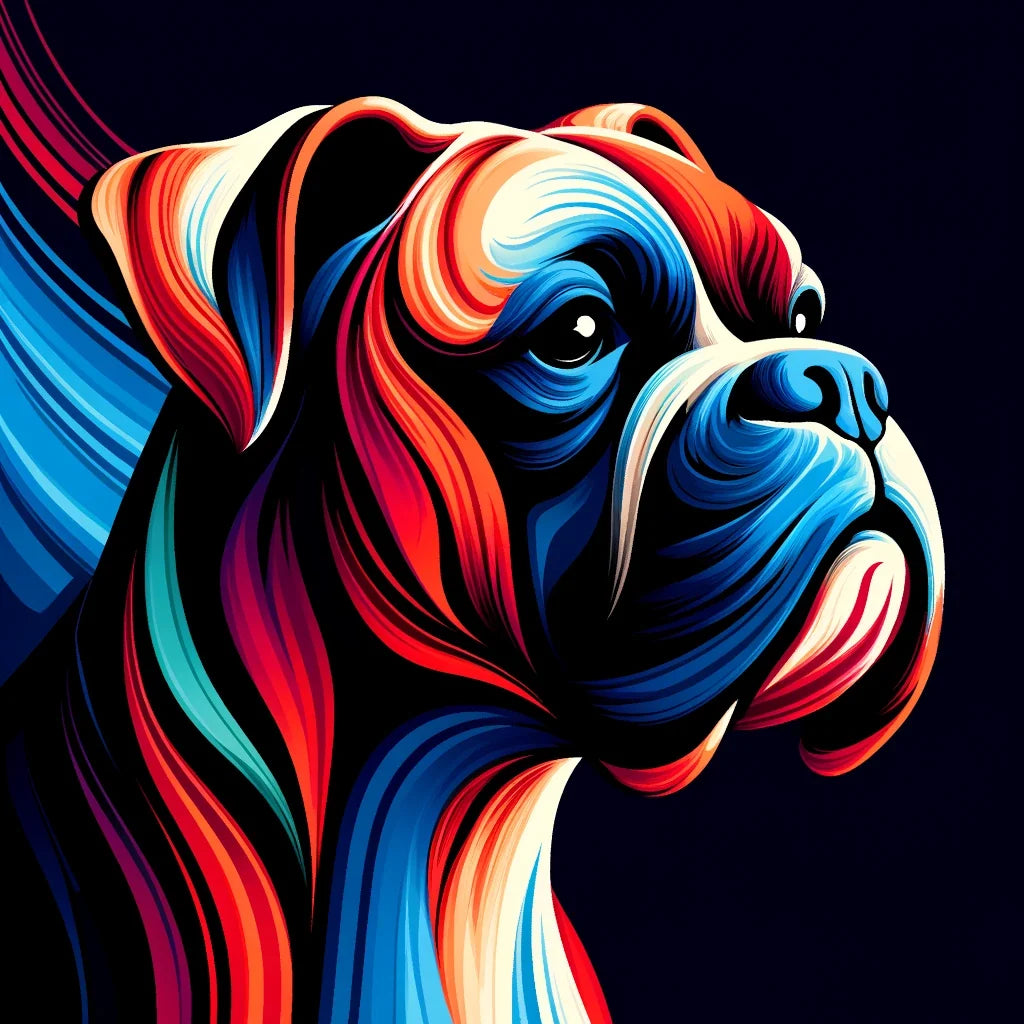 Abstract Boxer Emotional Landscape Canvas
