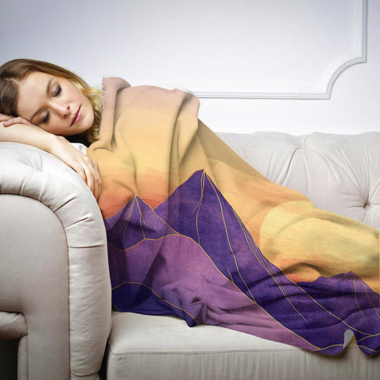 Mountain Sunset Serenity Blanket
