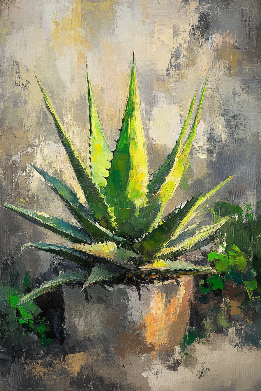 Aloe's Lustrous Canvas