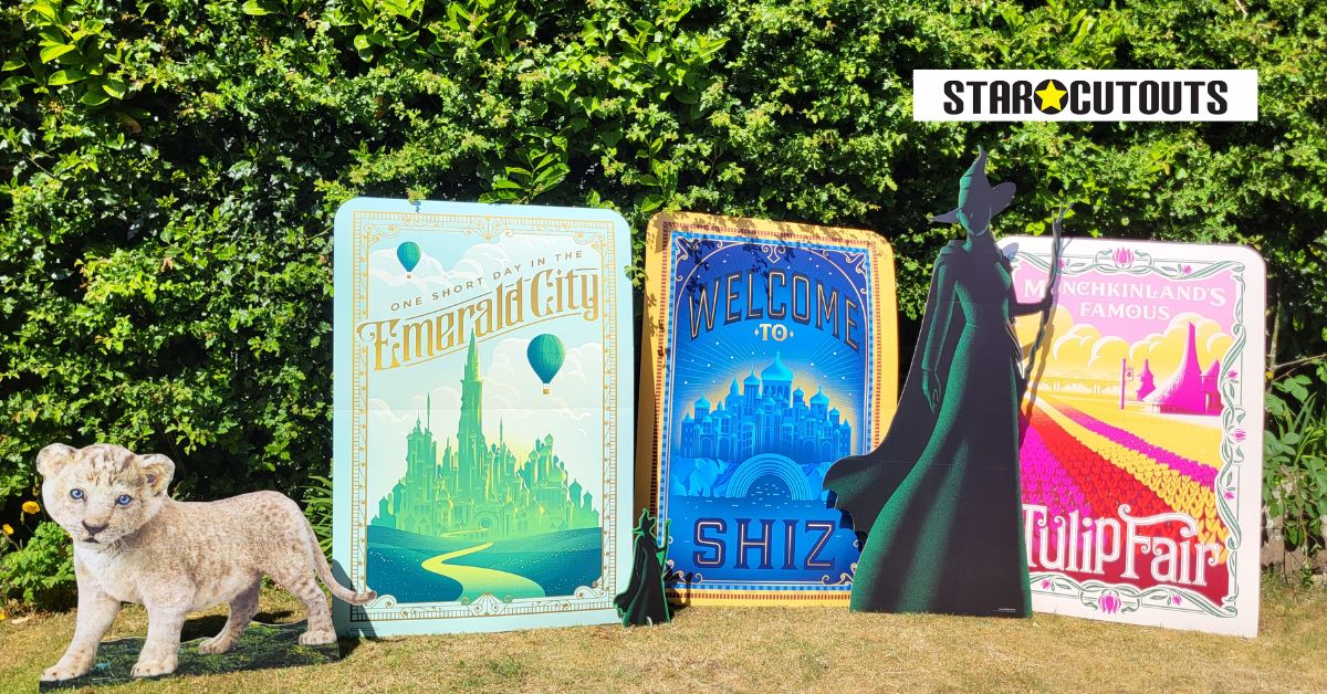 SC4657 Wicked Welcome To Shiz Backdrop Single Cardboard Cut Out Height 133cm