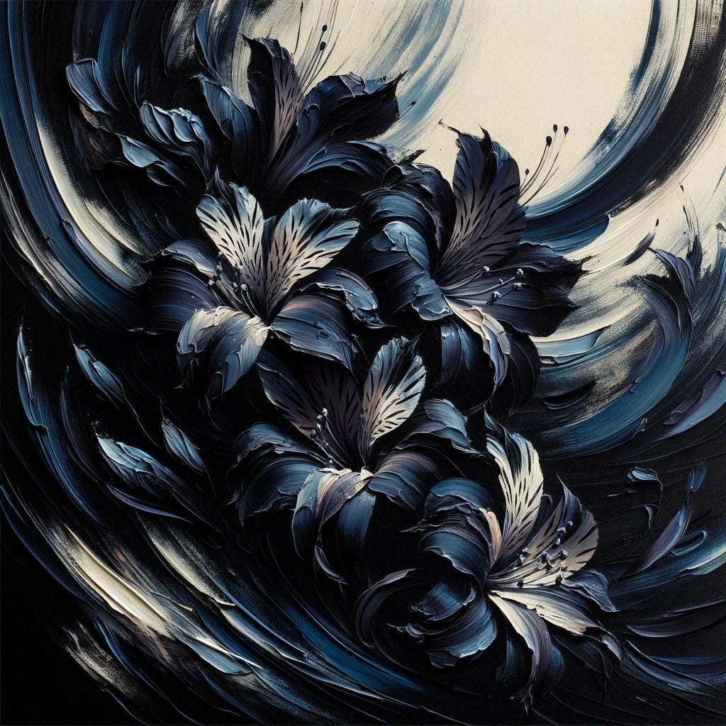 Alstroemeria Abyss Canvas