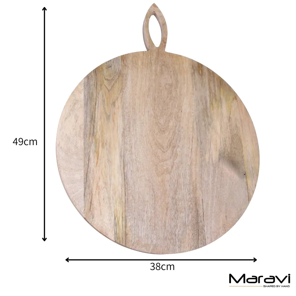Amba Rustic Round Wooden Serving Board 38cm