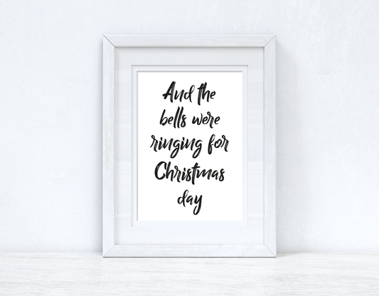 And The Bells Were Ringing Winter Christmas Seasonal Wall Home Decor Print