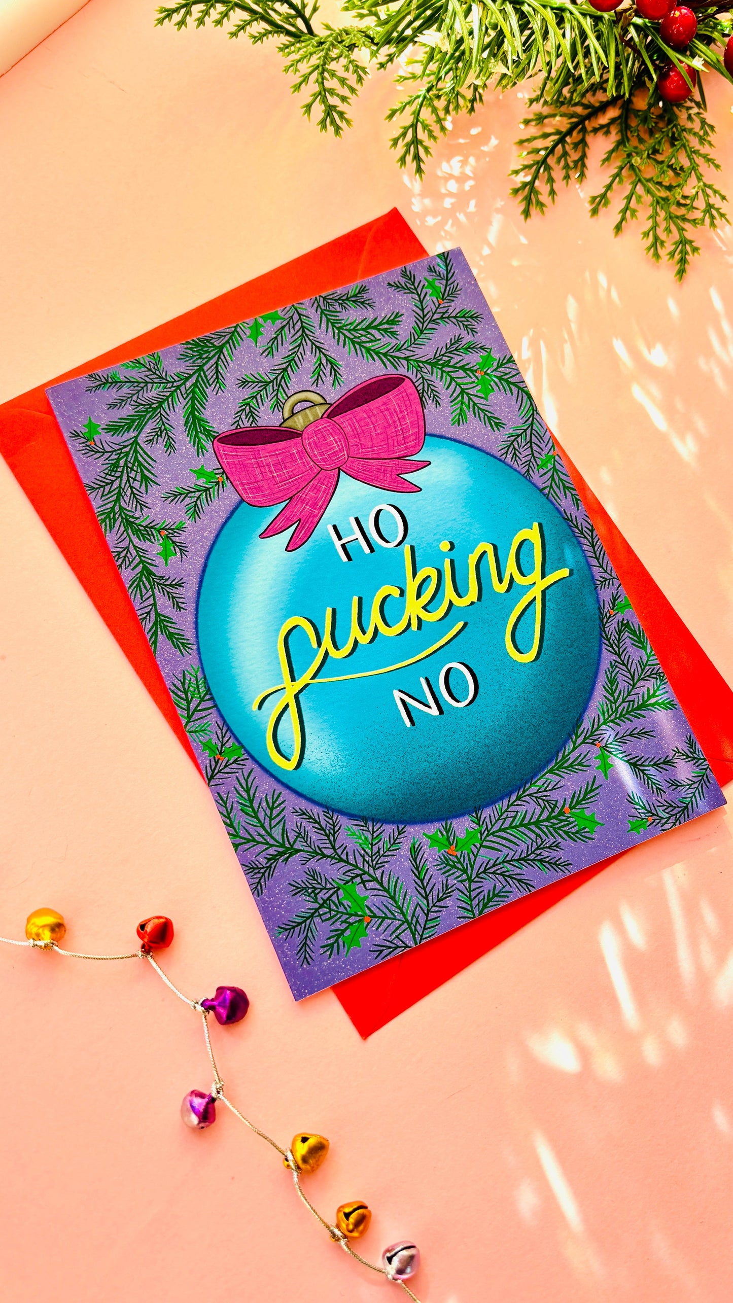 “Ho Fucking No” Christmas Card – Funny Adult Holiday Greeting