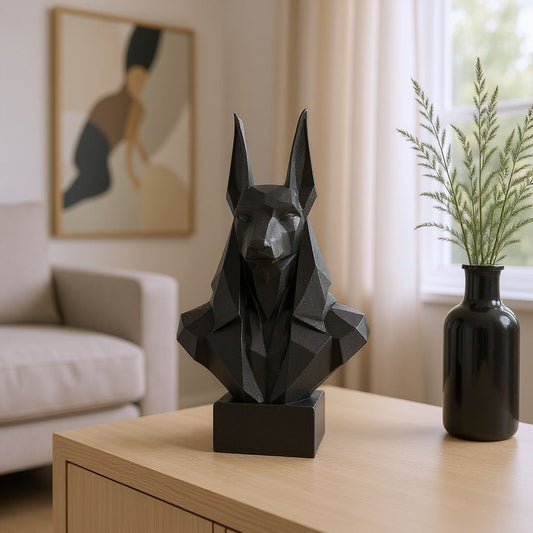 Sculpture #37 | 3D Printed Anubis Jackal Bust | Ancient Egyptian Home Decor
